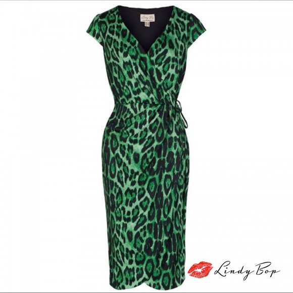 lindy bop leopard print dress